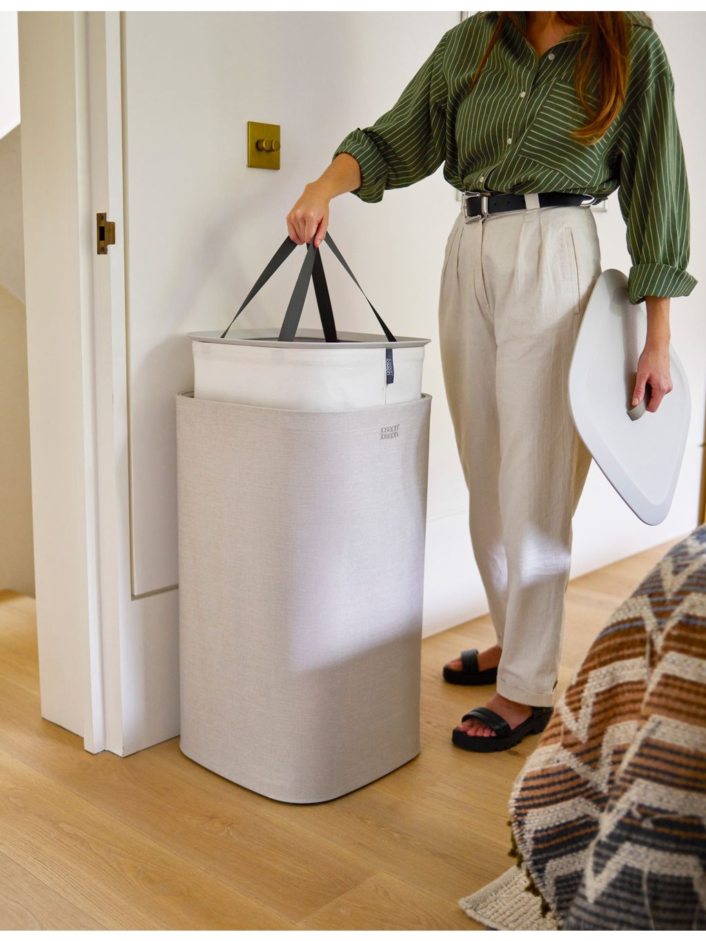 Joseph Joseph Tota One cotton laundry basket 60L, imported from the UK