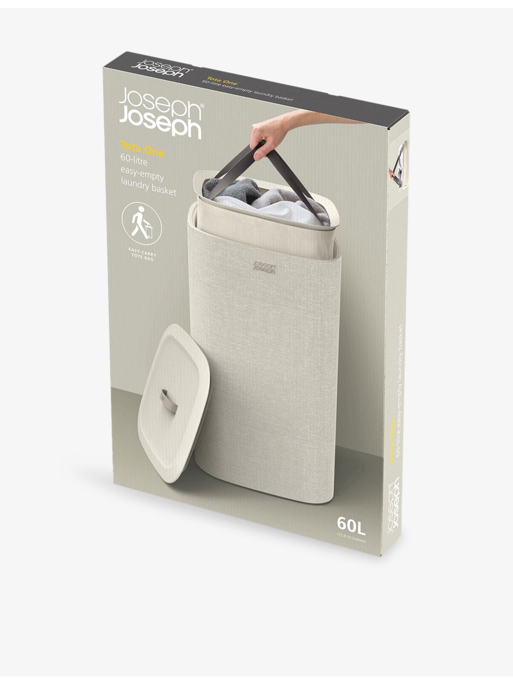 Joseph Joseph Tota One cotton laundry basket 60L, imported from the UK