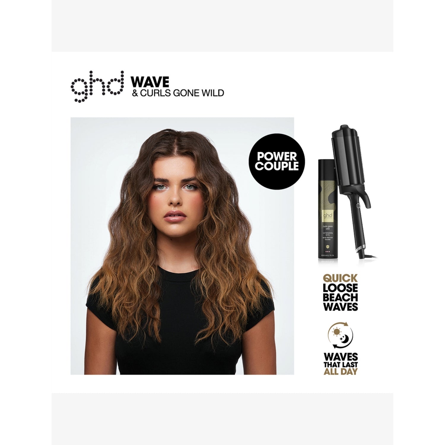 ghd Curls Gone Wild curl texturising spray 200ml (British brand)