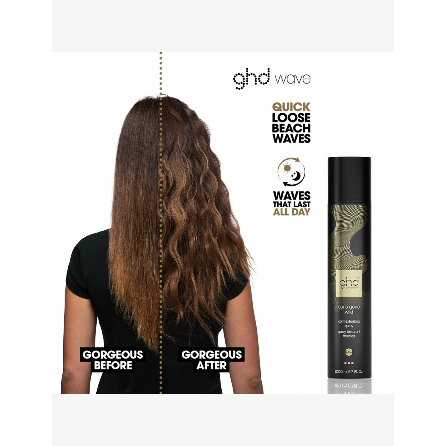 ghd Curls Gone Wild curl texturising spray 200ml (British brand)