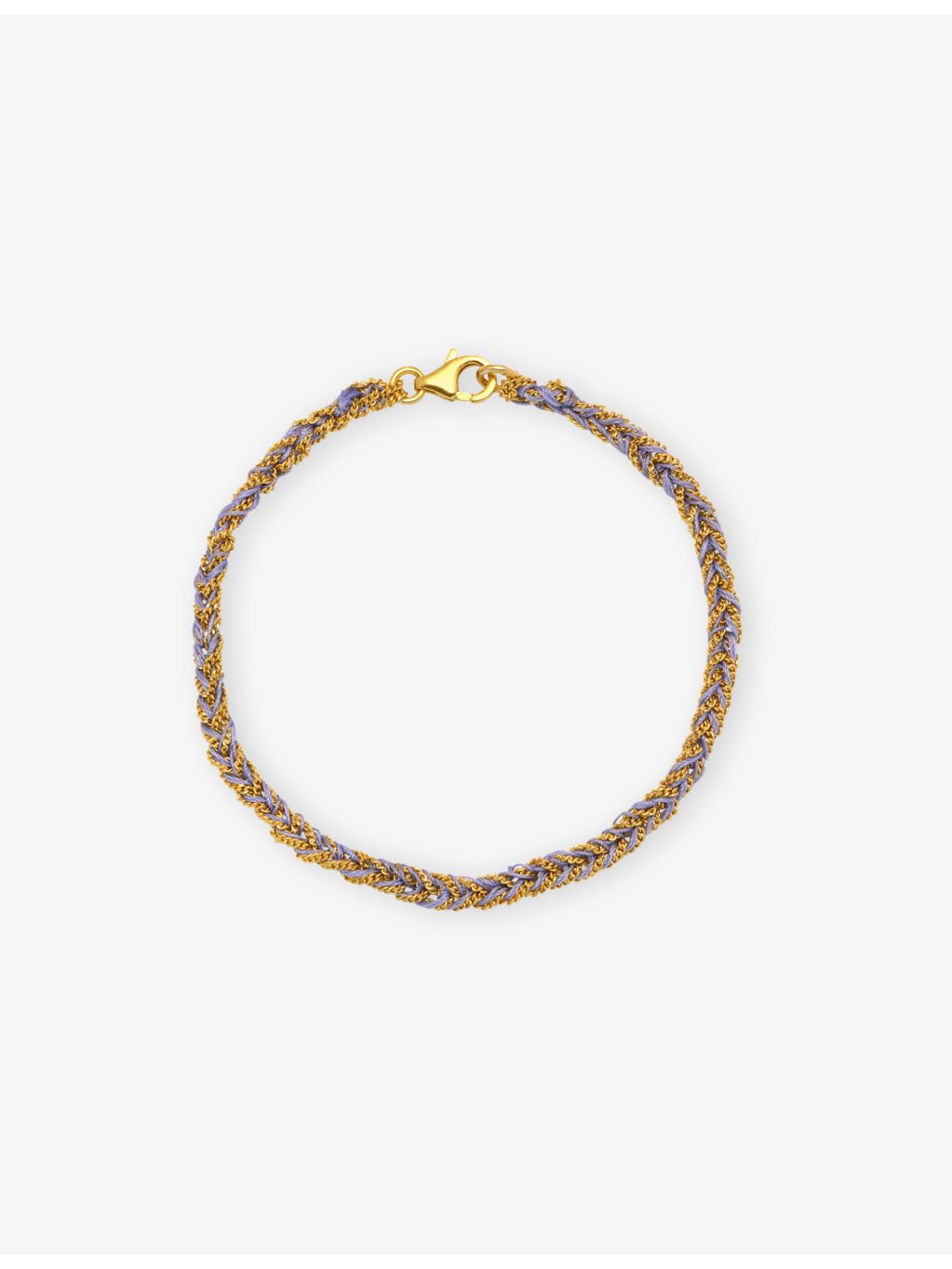 ASSYA Panama gold-plated sterling silver silk friendship bracelet, UK version