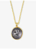 Ece London Chariots coin necklace, 22ct gold vermeil - British product