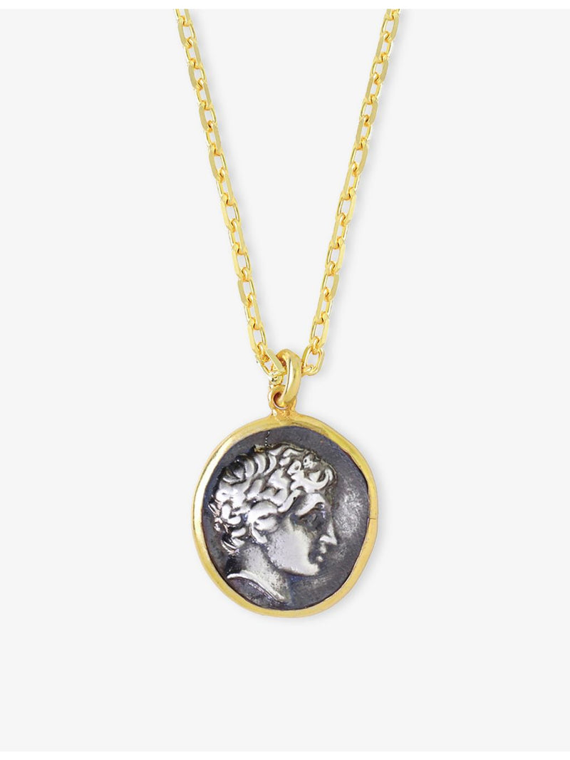 Ece London Chariots coin necklace, 22ct gold vermeil - British product
