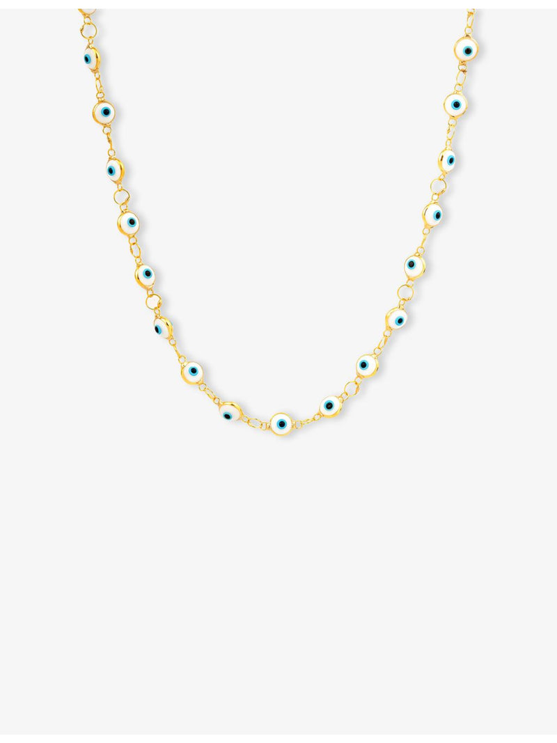 Ece London Nazar II gold vermeil necklace, imported from the UK