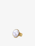 Ece London baroque pearl and zircon ring 2.5cm, UK version