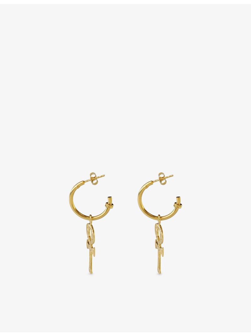 Ece London 22ct gold vermeil Ankh earrings, UK version