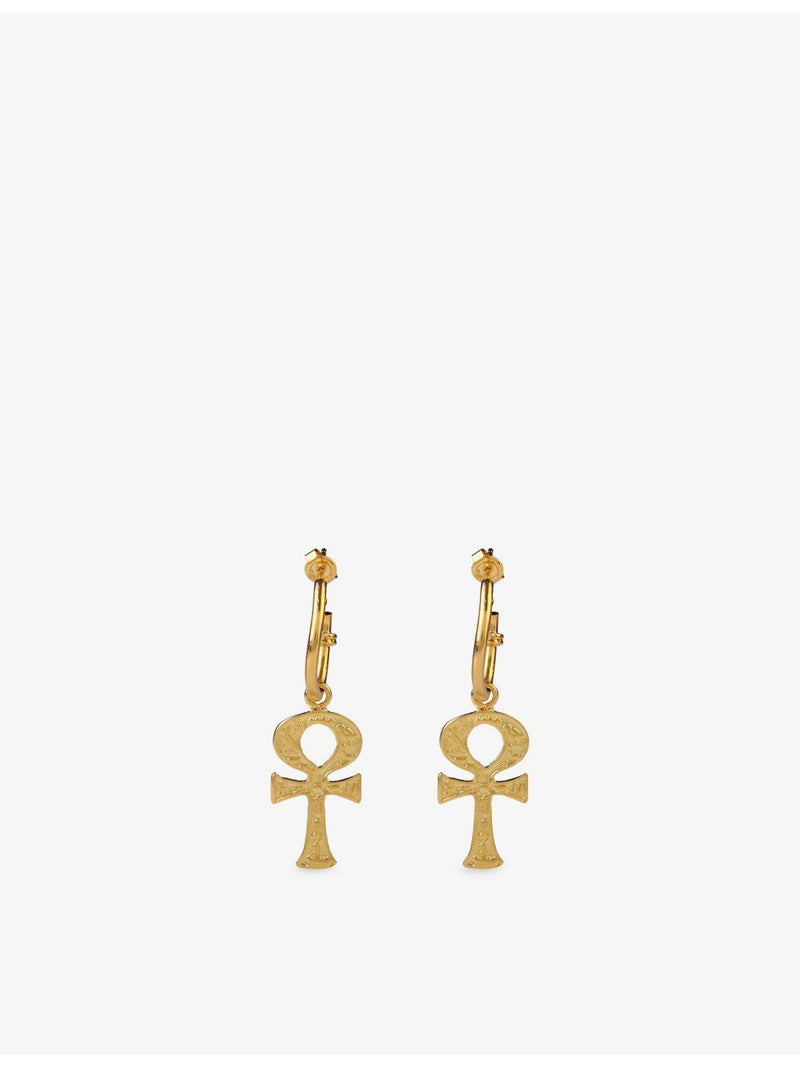 Ece London 22ct gold vermeil Ankh earrings, UK version