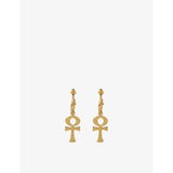 Ece London 22ct gold vermeil Ankh earrings, UK version