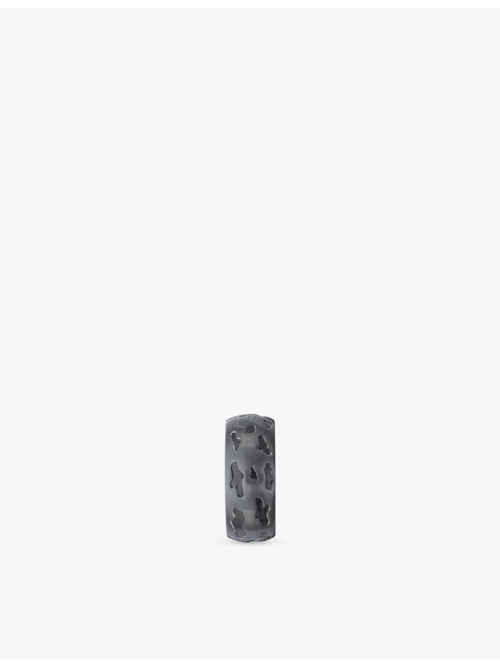 Biiju leopard ring in black rhodium-plated sterling silver, UK version