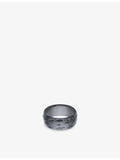 Biiju leopard ring in black rhodium-plated sterling silver, UK version