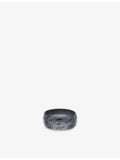 Biiju leopard ring in black rhodium-plated sterling silver, UK version