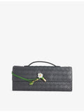 Bottega Veneta Andiamo flower leather clutch bag (British brand)