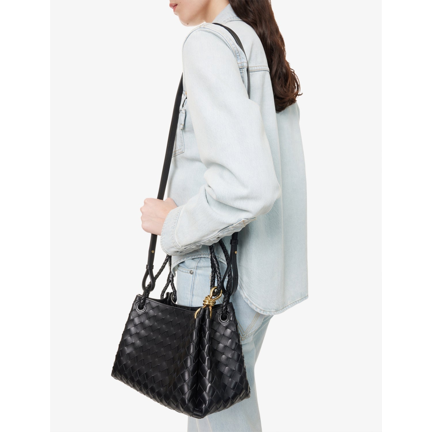 Bottega Veneta Parachute medium leather tote bag, imported from the UK