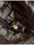 Bottega Veneta leather shoulder bag with double-faced weave, UK version