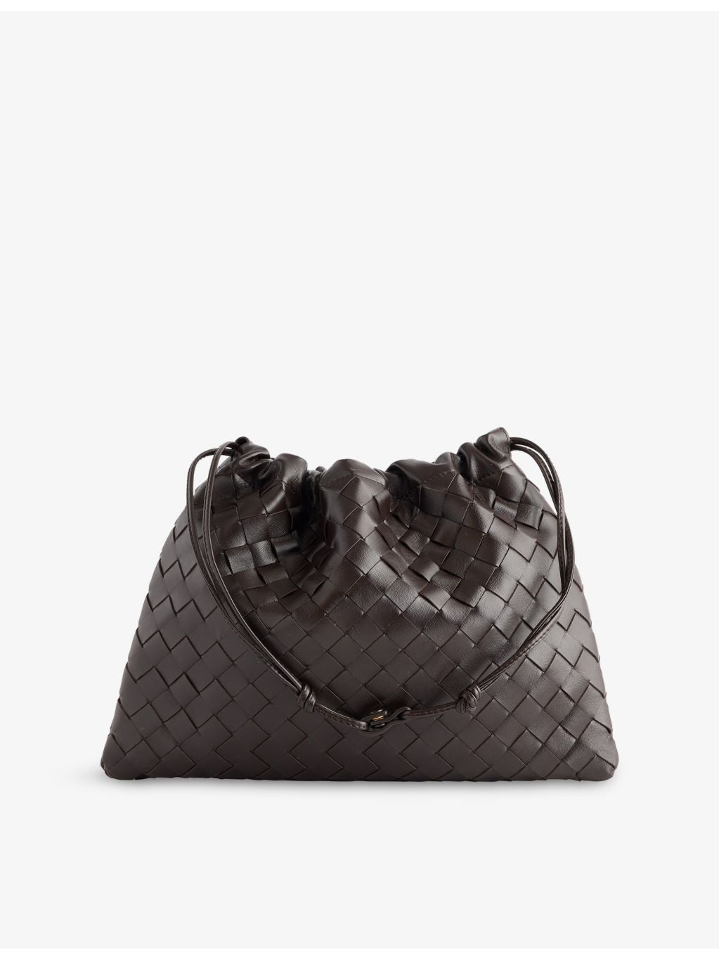 Bottega Veneta leather shoulder bag with double-faced weave, UK version