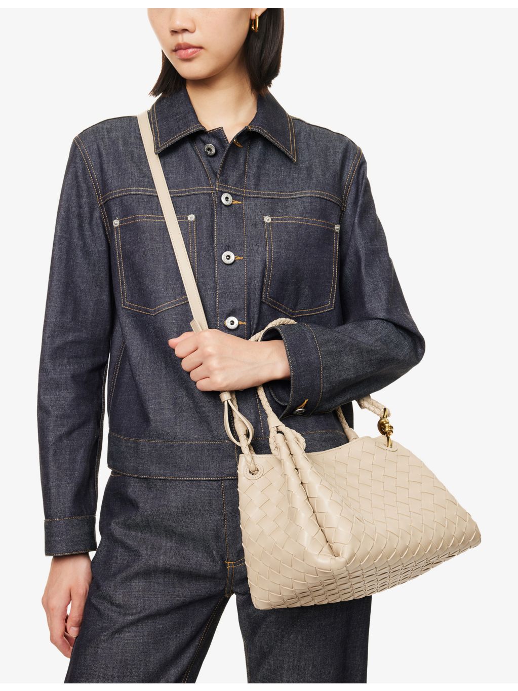 Bottega Veneta Parachute medium leather tote bag, imported from the UK