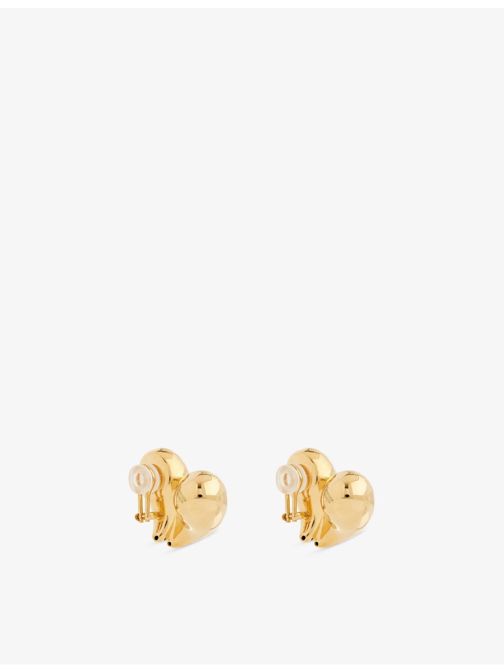 Bottega Veneta drop heart gold-plated earrings 25mm, imported from the UK