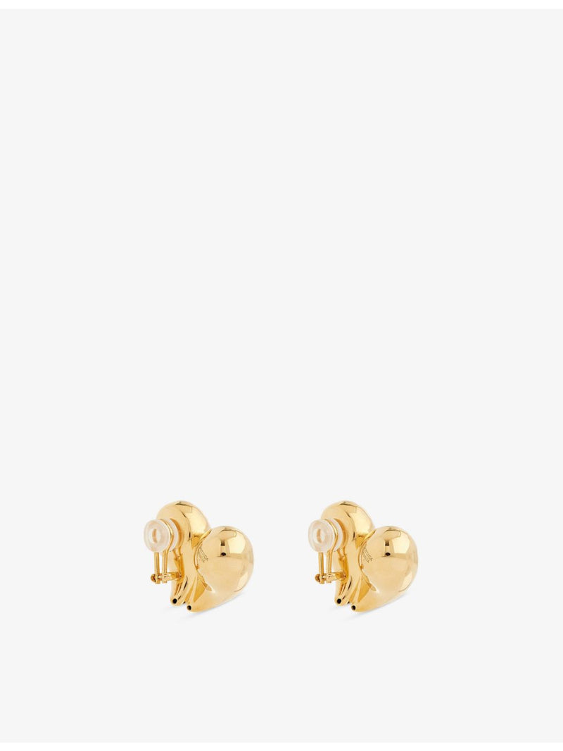 Bottega Veneta drop heart gold-plated earrings 25mm, imported from the UK