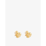 Bottega Veneta drop heart gold-plated earrings 25mm, imported from the UK