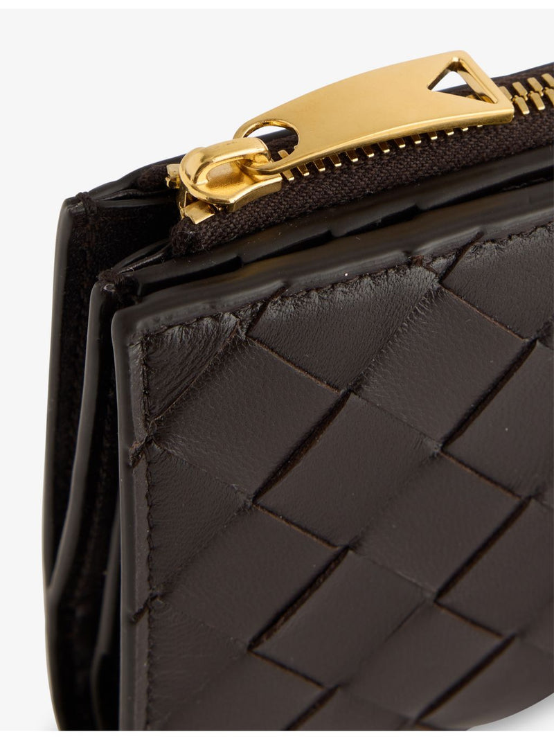 Bottega Veneta Intrecciato compact leather wallet, UK version