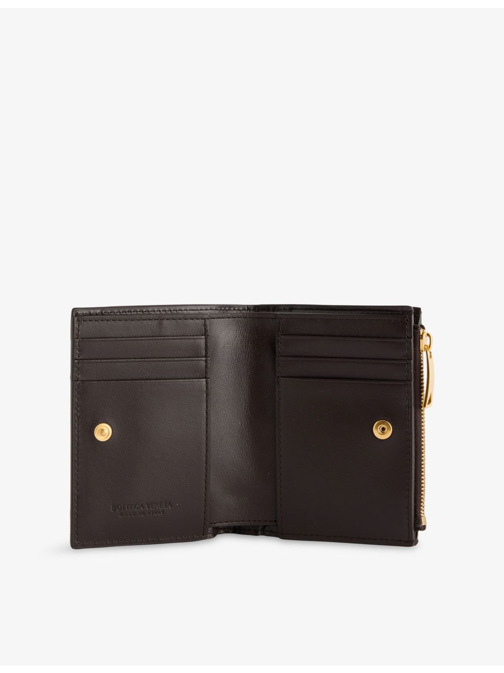Bottega Veneta Intrecciato compact leather wallet, UK version