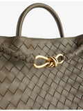 Bottega Veneta Andiamo Intrecciato medium leather top-handle bag, imported from the UK