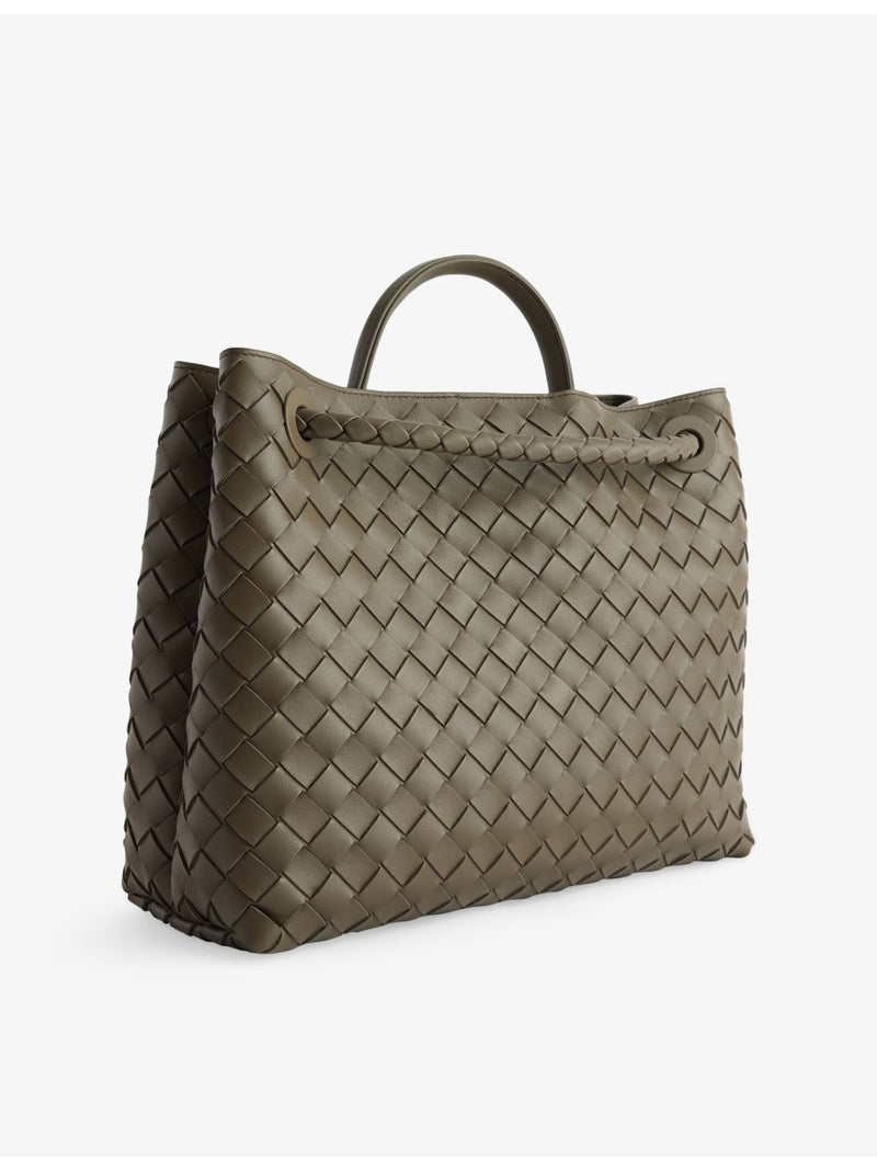 Bottega Veneta Andiamo Intrecciato medium leather top-handle bag, imported from the UK