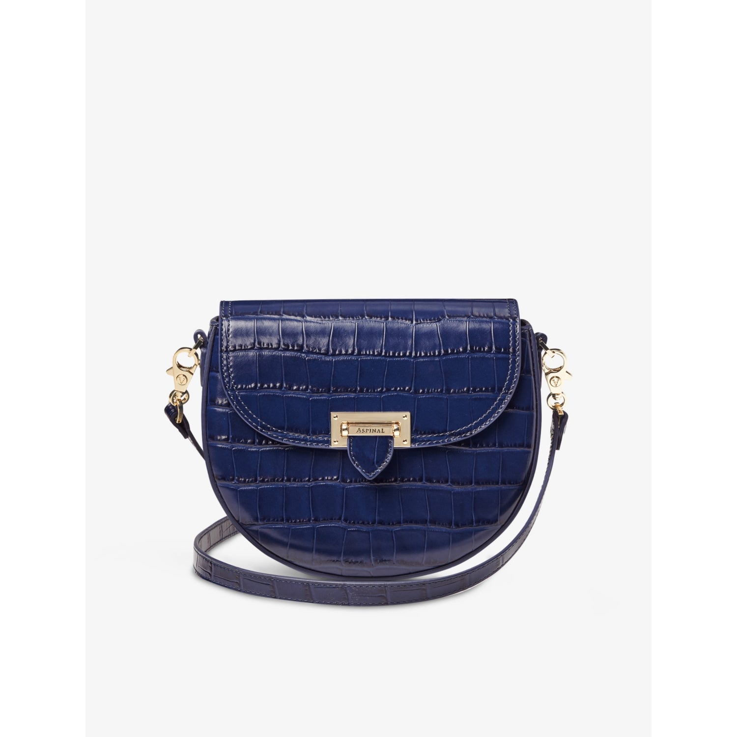 Portobello Grained-Leather Cross-Body Bag - NAVY