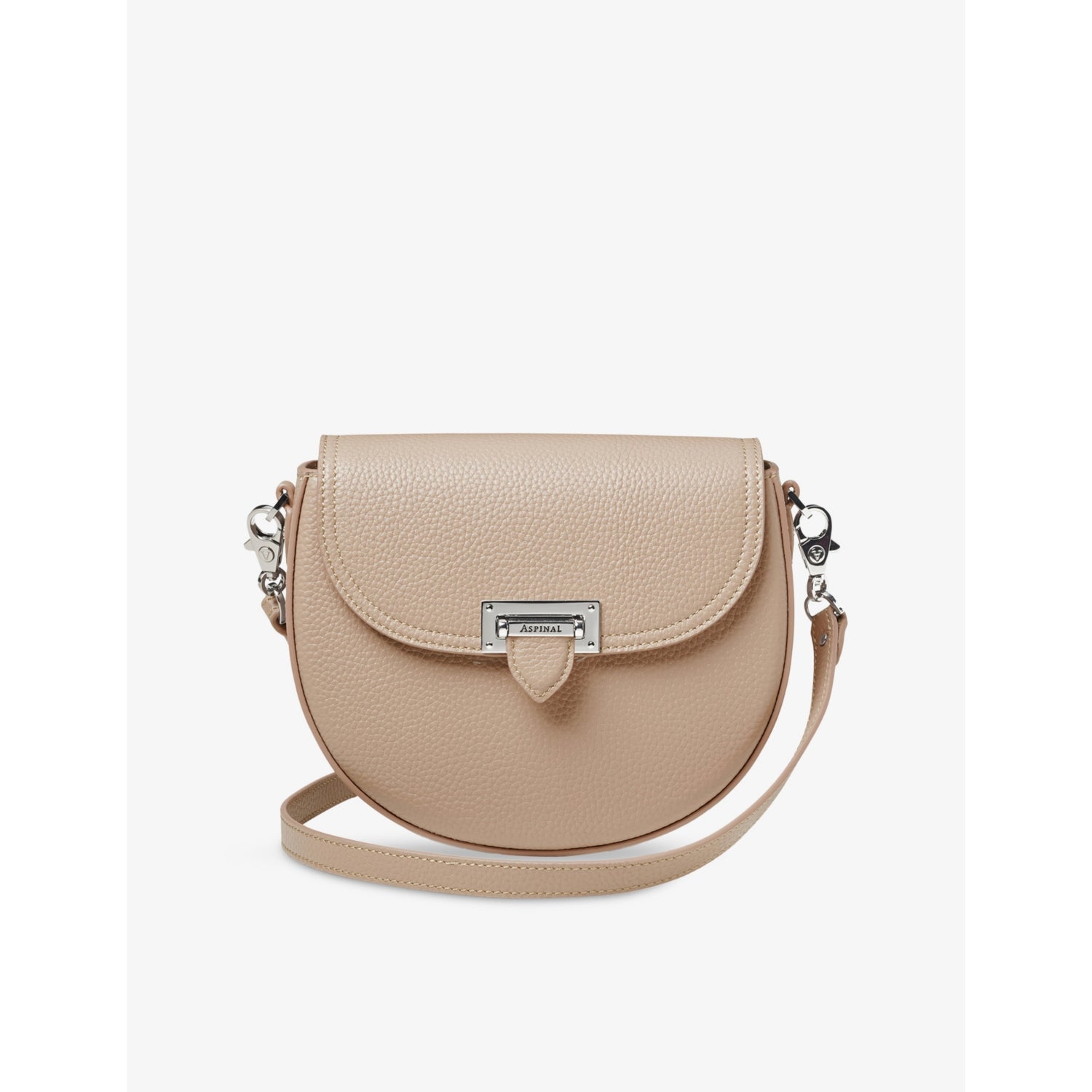 Portobello Grained-Leather Cross-Body Bag - TAUPE