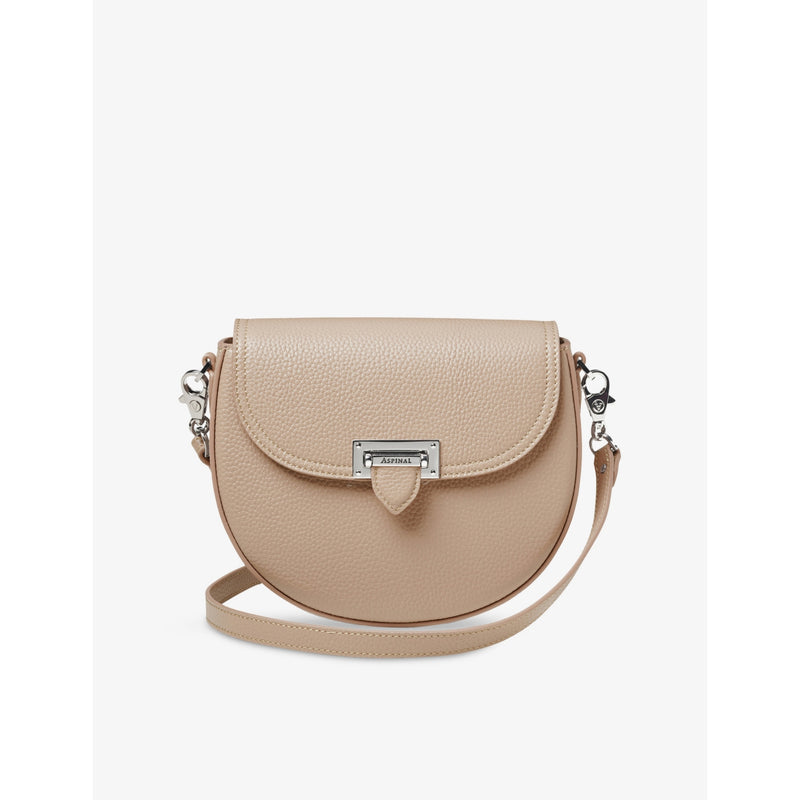 Portobello Grained-Leather Cross-Body Bag - TAUPE