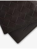 Bottega Veneta leather bifold wallet with Intrecciato weave, imported from the UK