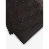 Bottega Veneta leather bifold wallet with Intrecciato weave, imported from the UK