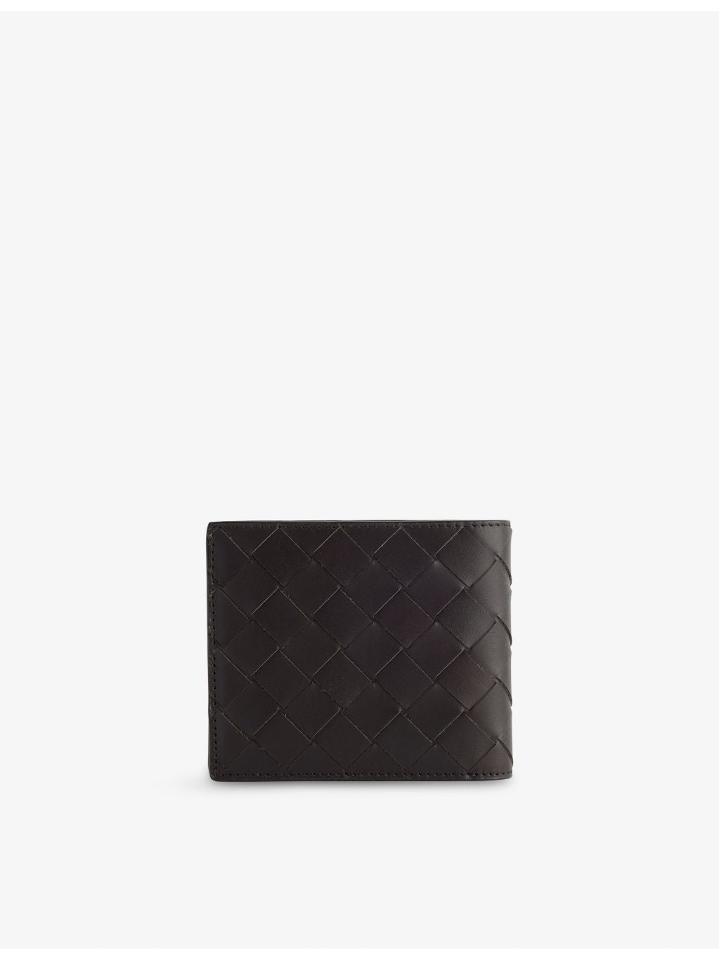 Bottega Veneta leather bifold wallet with Intrecciato weave, imported from the UK