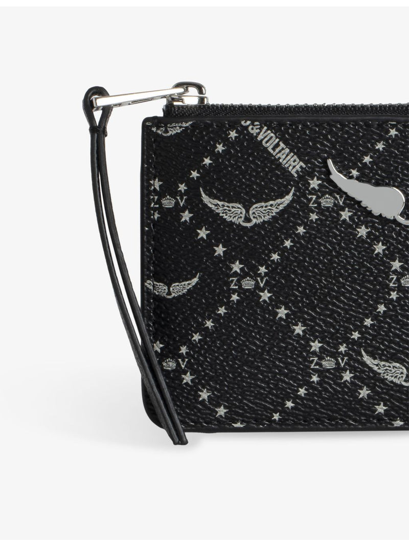 Zadig&Voltaire coated-canvas card holder 13.5cm (British brand)