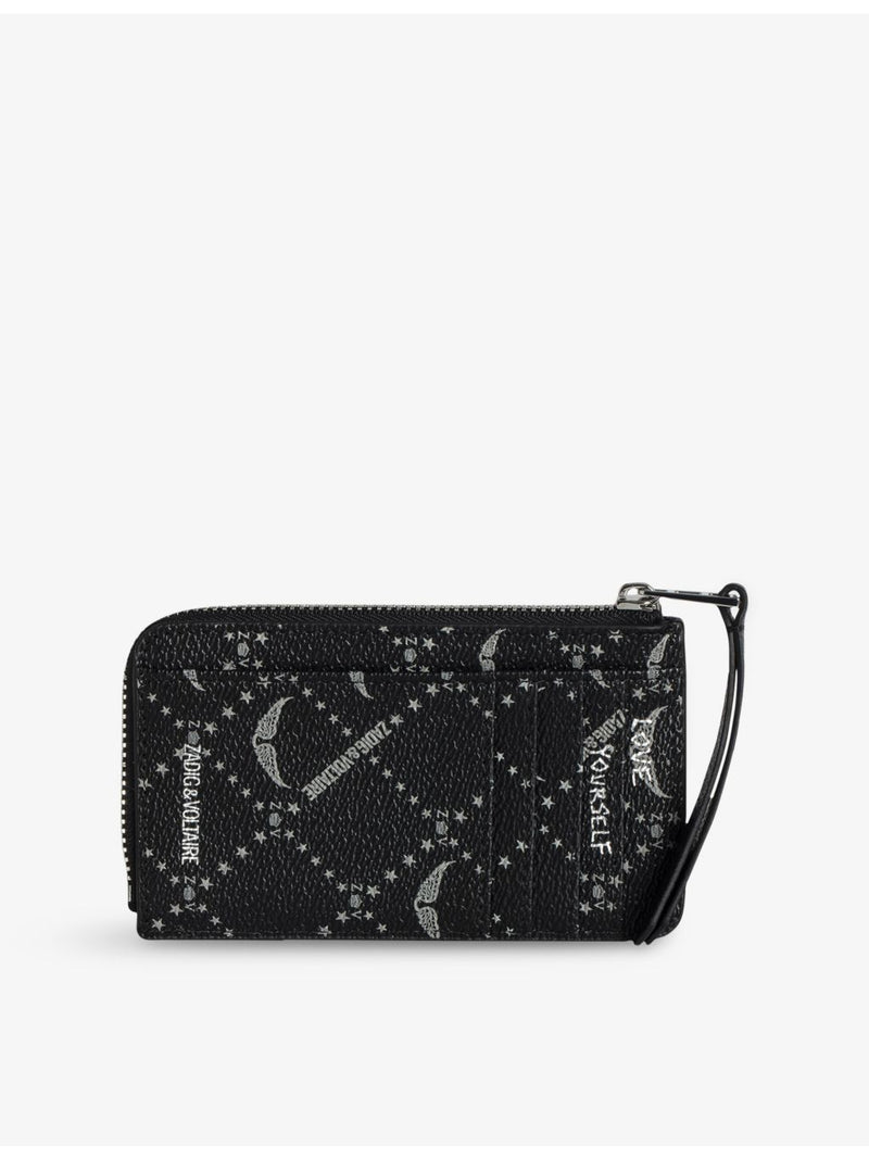 Zadig&Voltaire coated-canvas card holder 13.5cm (British brand)
