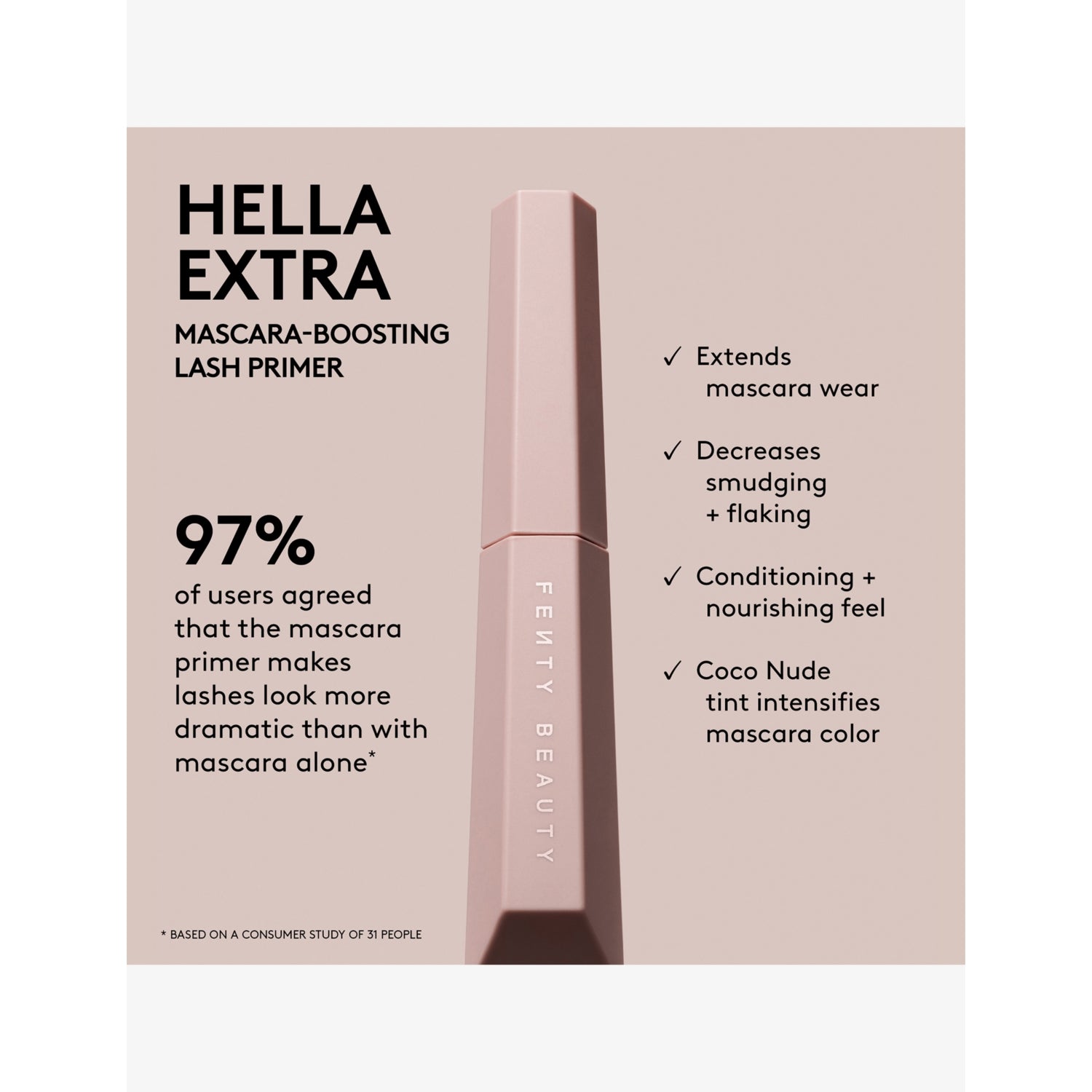 Fenty Beauty Hella Extra mascara-boosting primer 10ml - British product