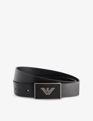 Emporio Armani Branded-Buckle Leather Belt