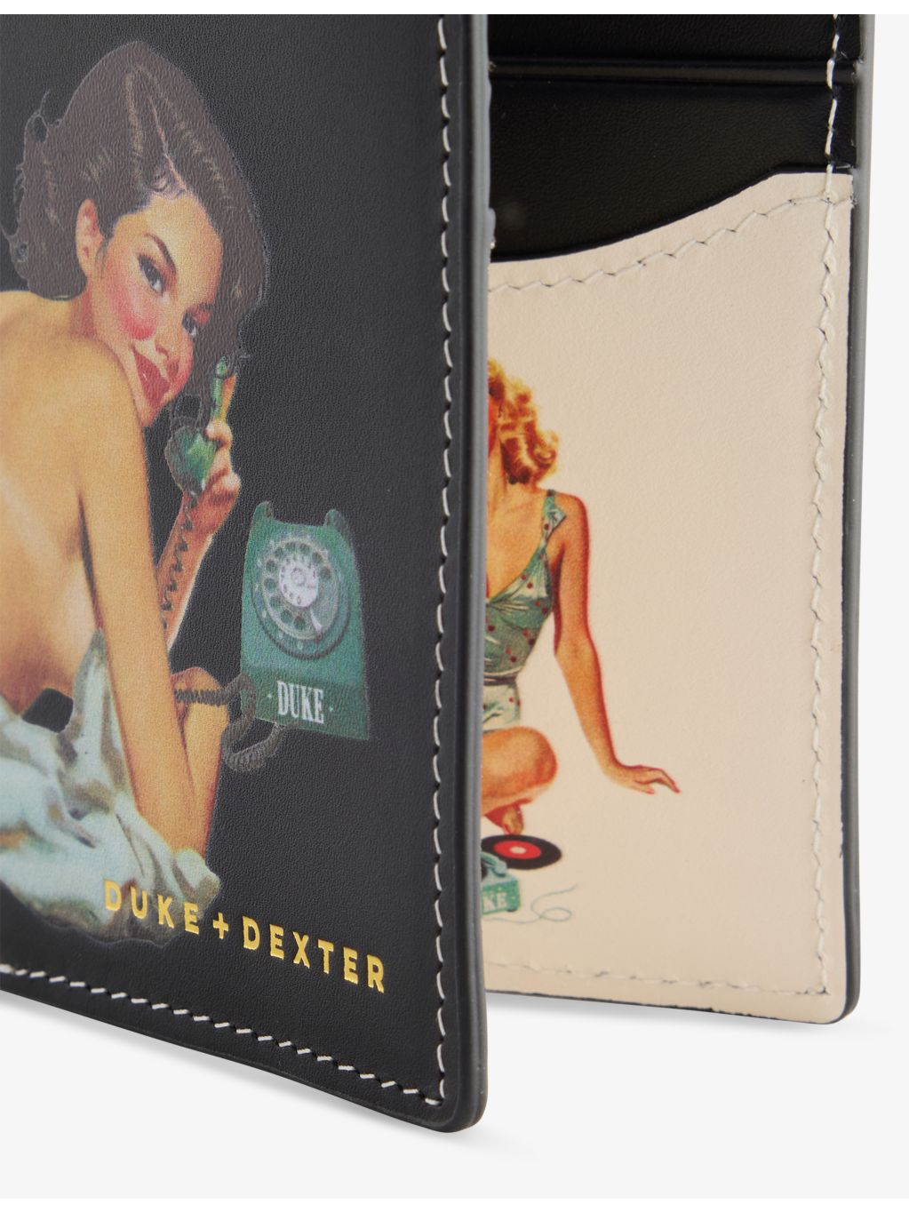Duke + Dexter Dean Pin Up leather wallet, UK version