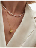 Astley Clarke mini heart locket necklace, gold-plated silver, imported from the UK