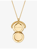 Astley Clarke Celestial locket necklace, 18ct gold plated, imported from the UK