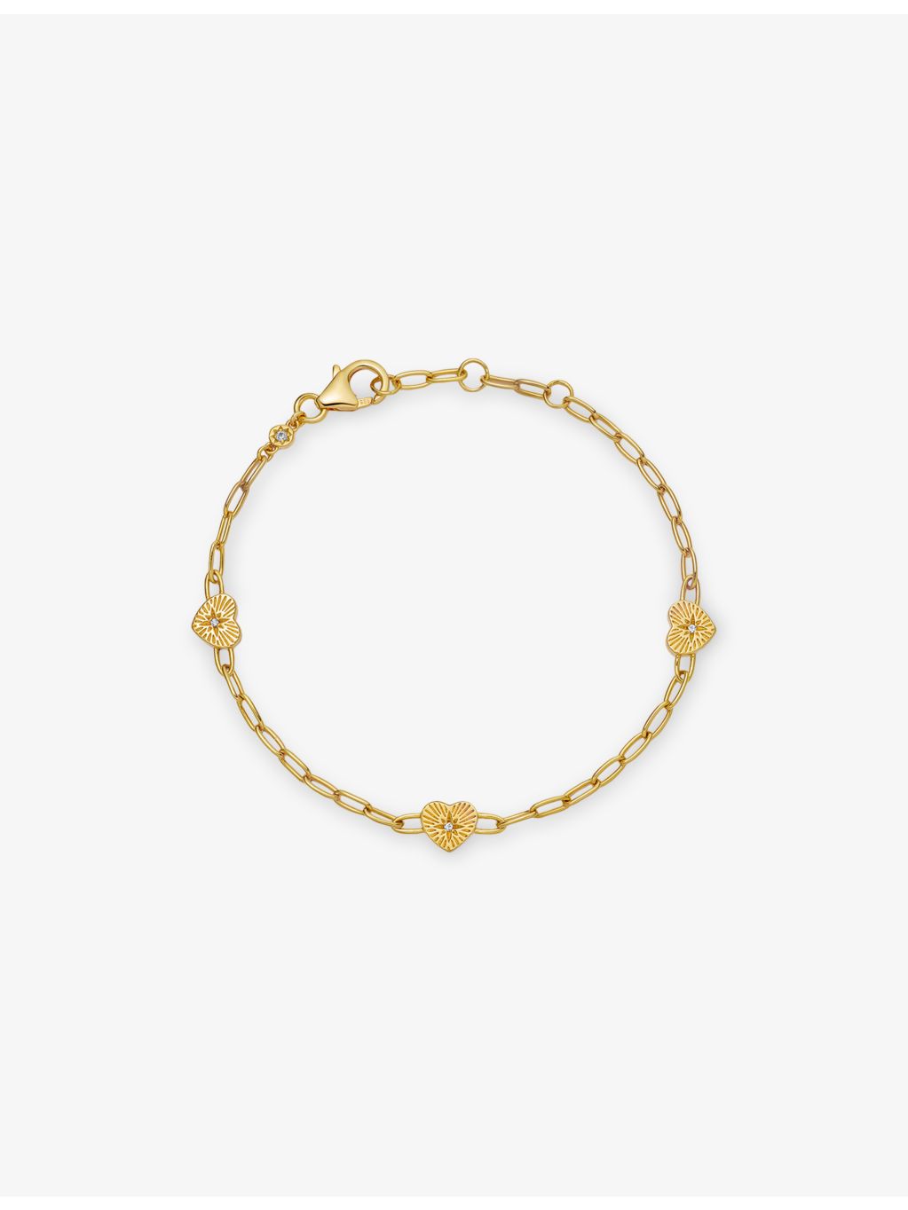 Astley Clarke Biography heart bracelet 18ct gold plated, UK version