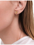 Astley Clarke heart stud earrings with white sapphire (British brand)