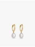 Astley Clarke pearl drop huggies earrings, UK version