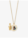 Astley Clarke gold-plated locket necklace with lapis and white sapphire - British product