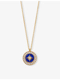 Astley Clarke gold-plated locket necklace with lapis and white sapphire - British product