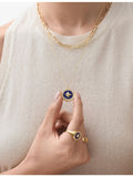 Astley Clarke gold plated lapis white sapphire locket necklace, UK version