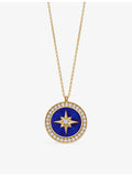 Astley Clarke gold plated lapis white sapphire locket necklace, UK version
