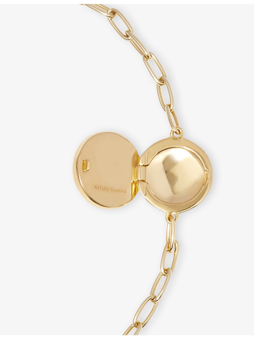 Astley Clarke 18ct gold vermeil black onyx locket bracelet - British product