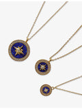 Astley Clarke gold vermeil pendant with lapis and white sapphires (British brand)