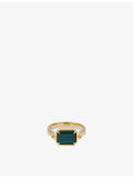 Astley Clarke spinner ring 18ct gold-plated lapis malachite - British product